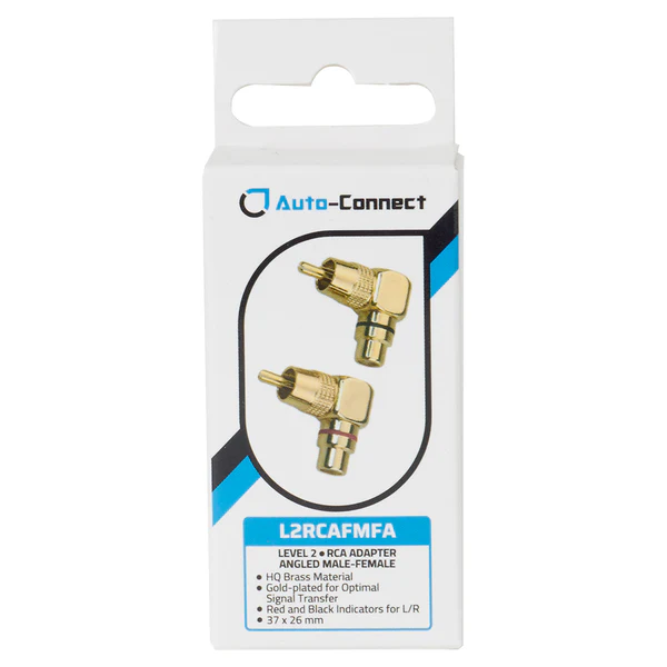 Auto-Connect L2 RCA Adapter Male -Female Angled - 720l2rcafmfa 1 - 720L2RCAFMFA