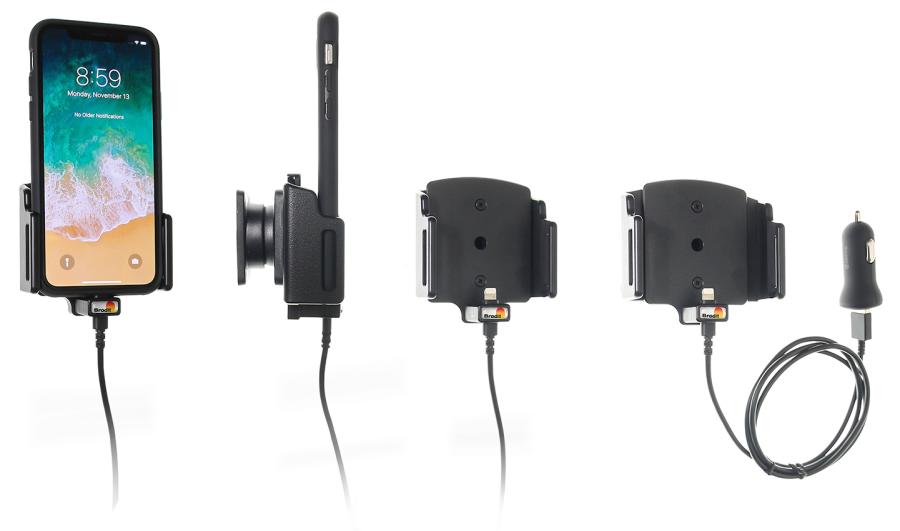 Apple iPhone X / Xs / 11  Actieve verstelbare houder met 12V USB plug - 721013 - 721013