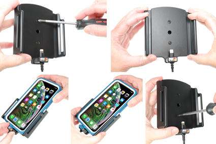 Apple iPhone Xs Max / iPhone 11 Pro/ Pro  Max Actieve verstelbare houder met 12V USB plug - 721084 1 - 721084