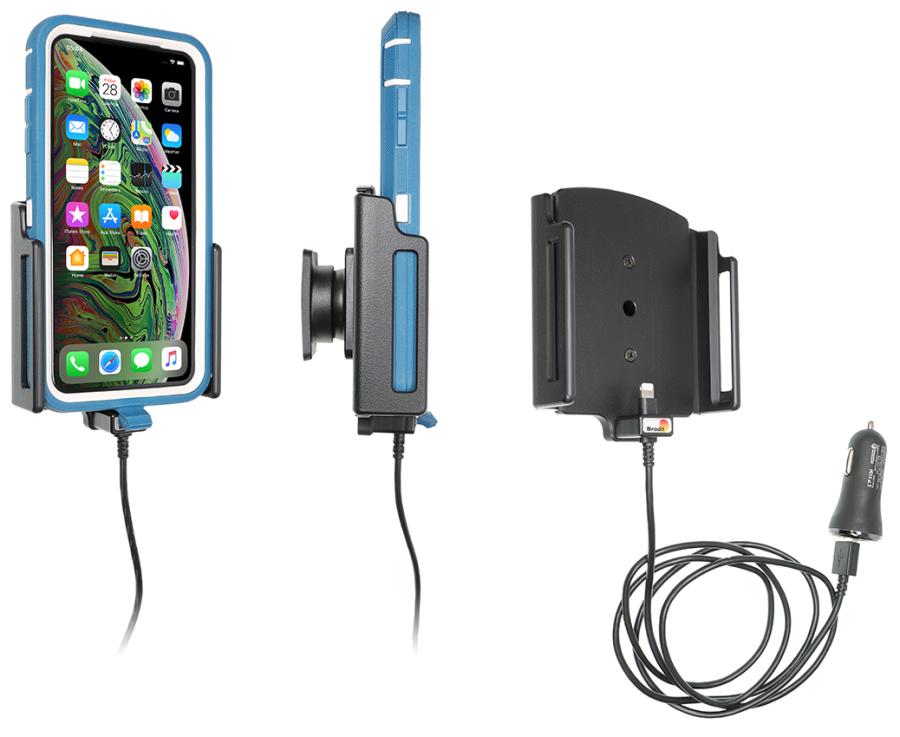 Apple iPhone Xs Max / iPhone 11 Pro/ Pro  Max Actieve verstelbare houder met 12V USB plug - 721084 - 721084