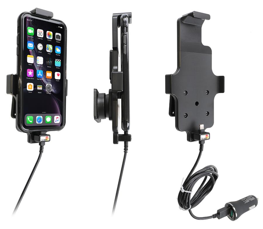Apple iPhone XR / 11 met skin Actieve houder met 12V USB plug  - 721091 - 721091