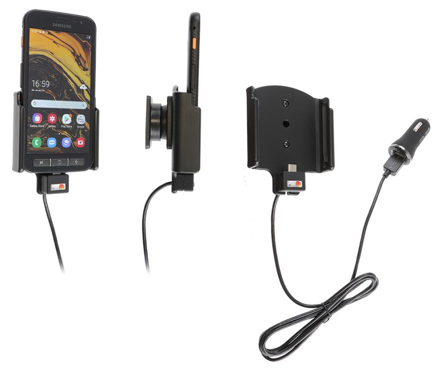 Samsung Galaxy Xcover 4S Actieve houder met 12V USB plug - 721133 - 721133