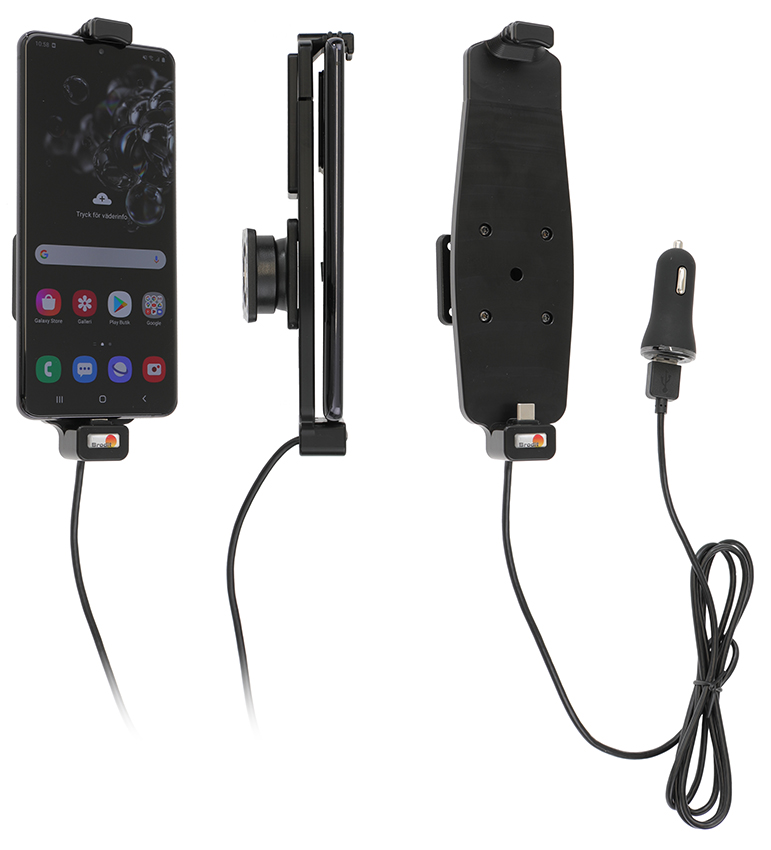 Samsung Galaxy S20 Ultra  Actieve houder met 12V USB plug. Met hoes - 721218 - 721218