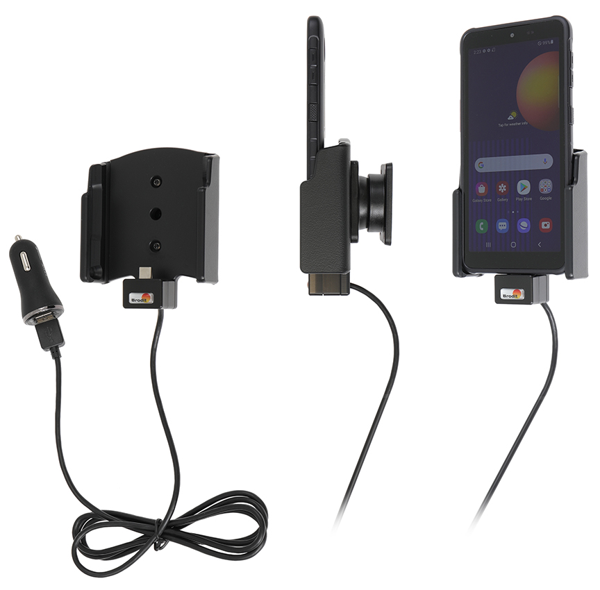 Samsung Galaxy Xcover 5 Actieve houder met 12V USB plug - 721242 a - 721242