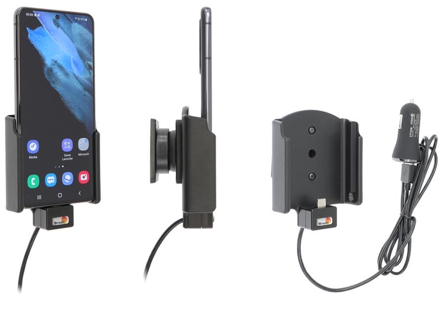 Samsung Galaxy S21  Actieve houder met 12V USB plug - 721244 - 721244