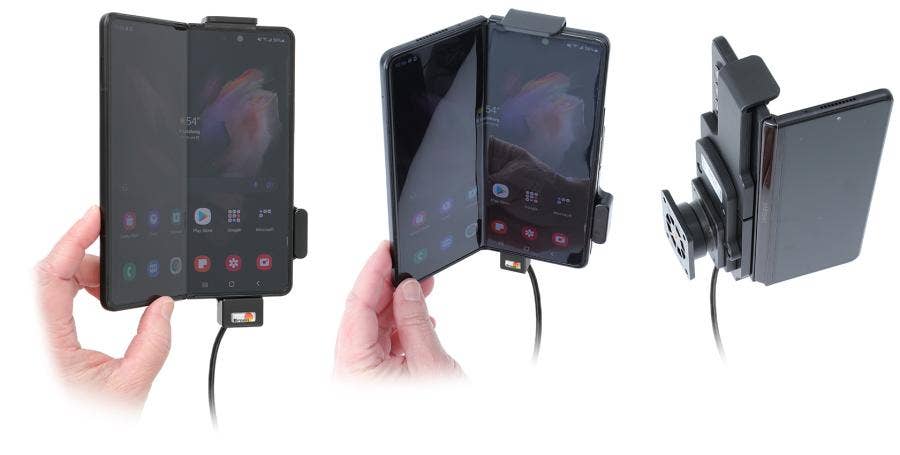 Samsung Galaxy Z Fold3 Actieve houder met 12V USB plug - 721274 b - 721274