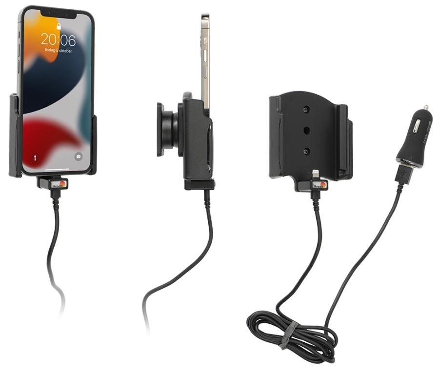 Apple iPhone 13/14/ Pro , Actieve  houder met 12V USB SIG-Plug - 721276 - 721276