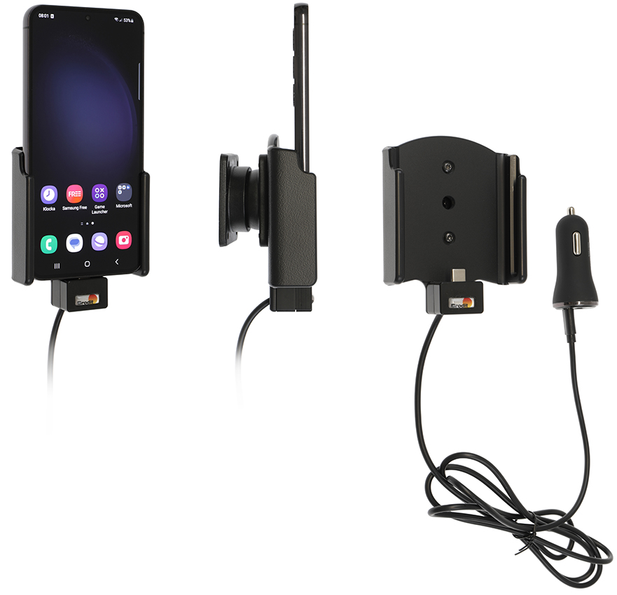 Samsung Galaxy S23 Actieve houder met 12V USB plug - 721344 - 721344