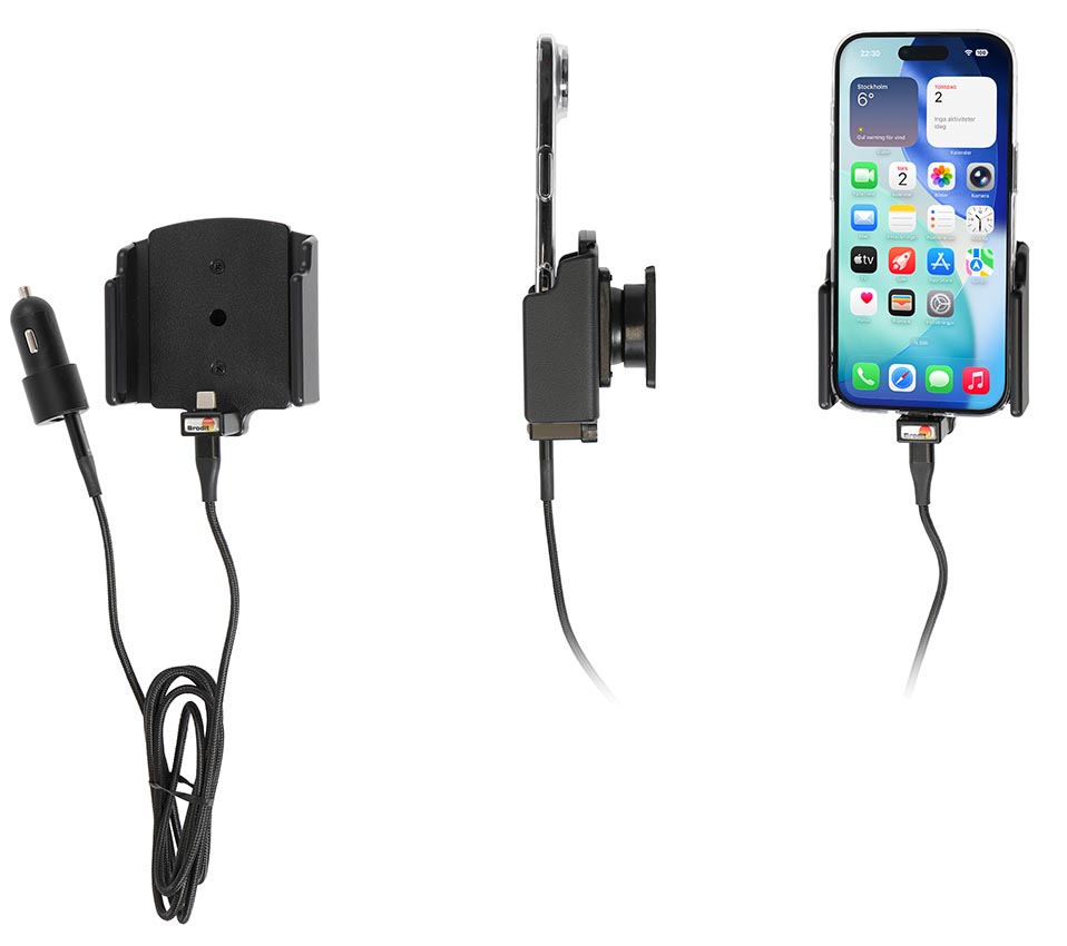 Appel Iphone Air Actieve verstelbare houder met 12v sig-plug - 721457 a - 721457
