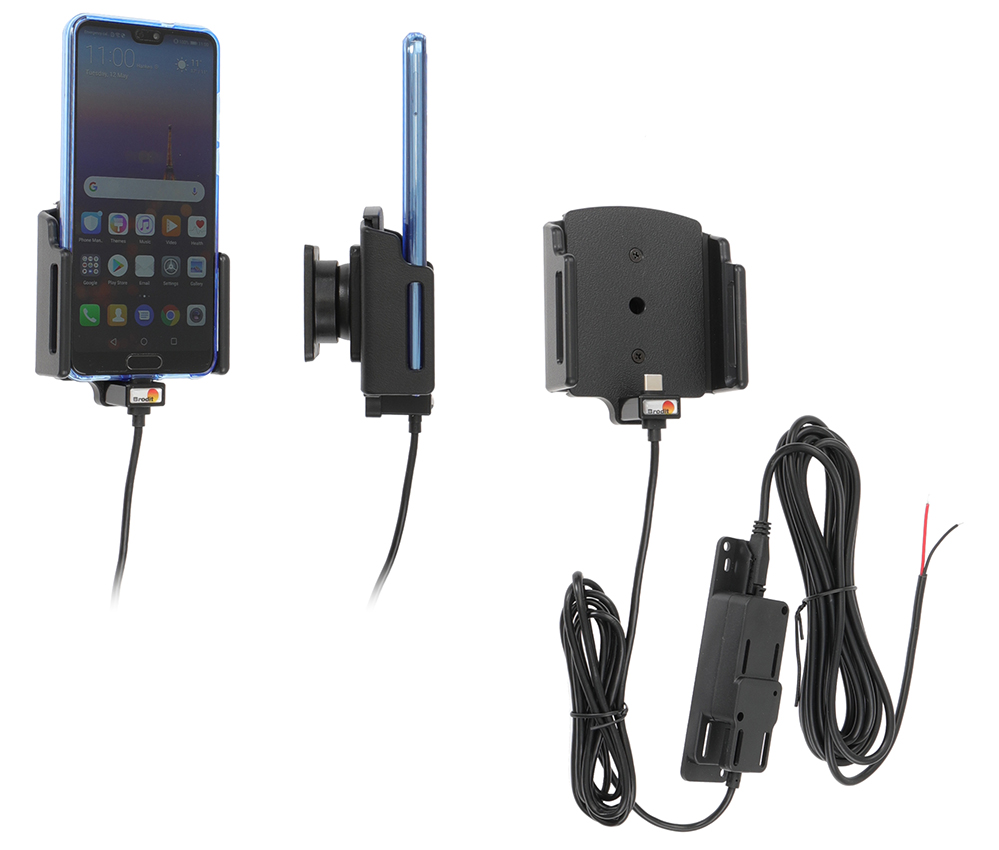 Universele verstelbare houder USB-C met vaste voeding width: 70-83 mm thickness: 2-10 mm - 727203 - 727203