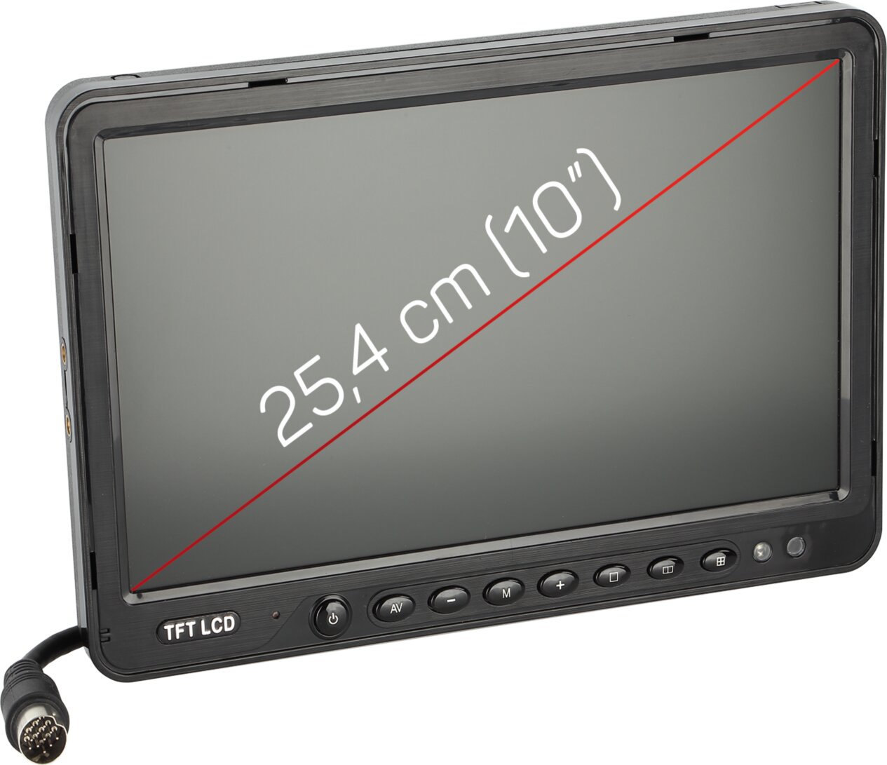 Monitor universeel 10" 4x video-ingang/splitscreen - 771000 6205 size - 771000-6205