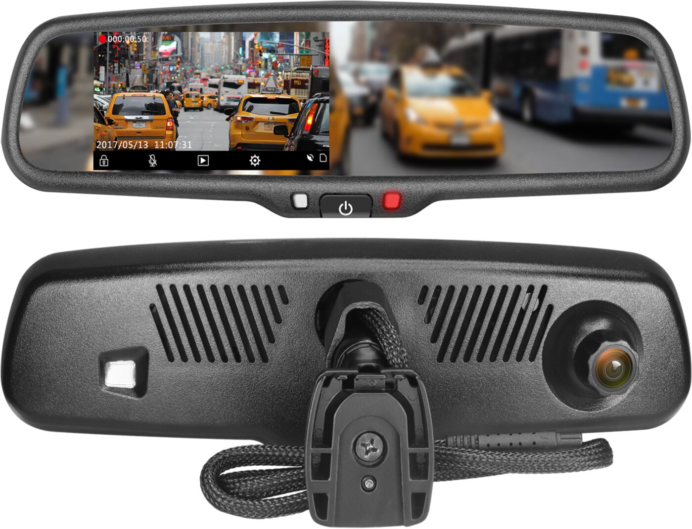 4,3 inch spiegelmonitor incl. Full HD dashcam + DVR-functie - 771000 6515 pic01 - 771000-6515