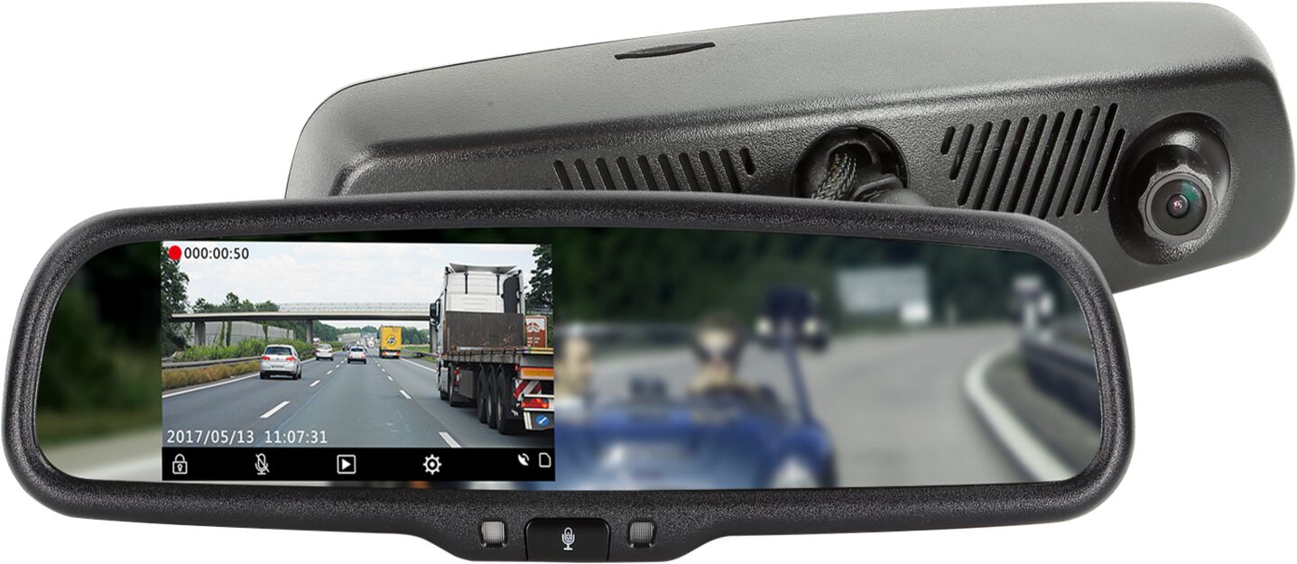 4,3 inch spiegelmonitor incl. Full HD dashcam + DVR-functie - 771000 6515 - 771000-6515