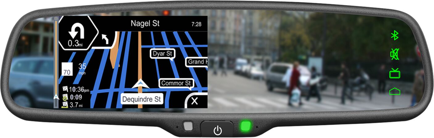 4,3 inch spiegelmonitor incl. Win CE Navigatie + Bluetooth handfree - 771000 6516 - 771000-6516