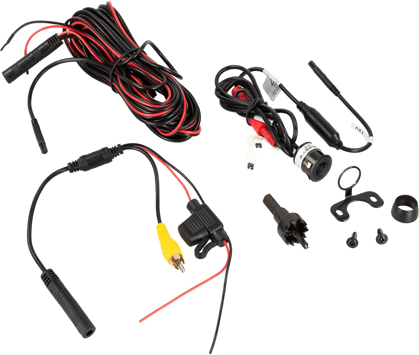 Achteruitrij Camera mini zwart NTSC met beeldlijnen en spiegelfunctie - 771000 6702 set - 771000-6702