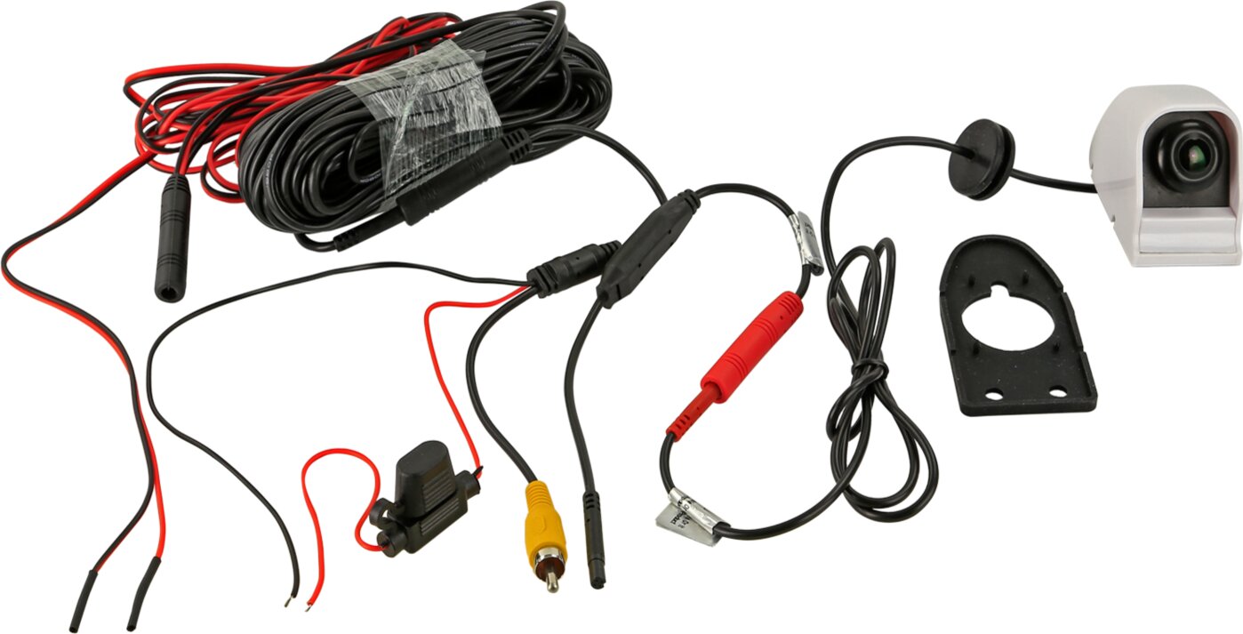 Achteruitkijkcamera bestelwagen/camper druppelvormig wit - 771000 6709 set - 771000-6709