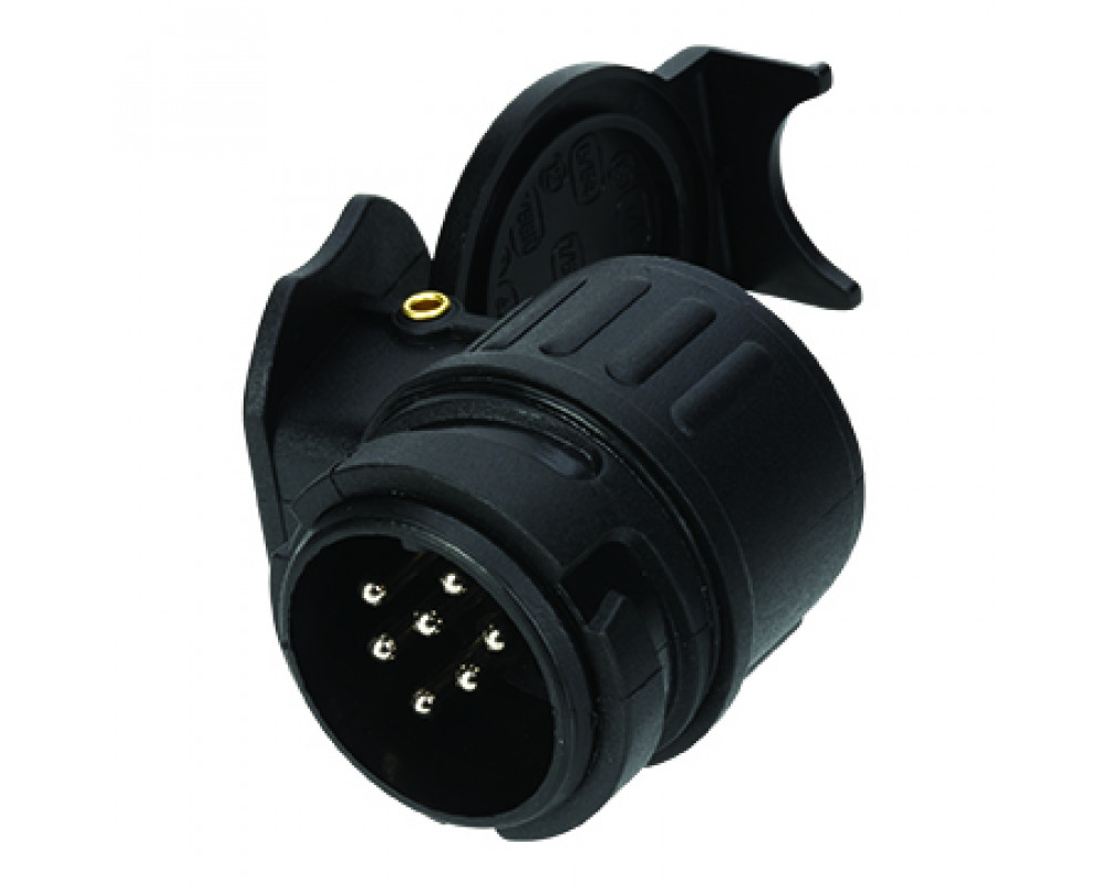 Verloopstekker 13 naar 7 polig kort adapter (verpakt in polybag met eurosleuf) - 80 1000 01 1 1000x800 - 80-1000-01-p
