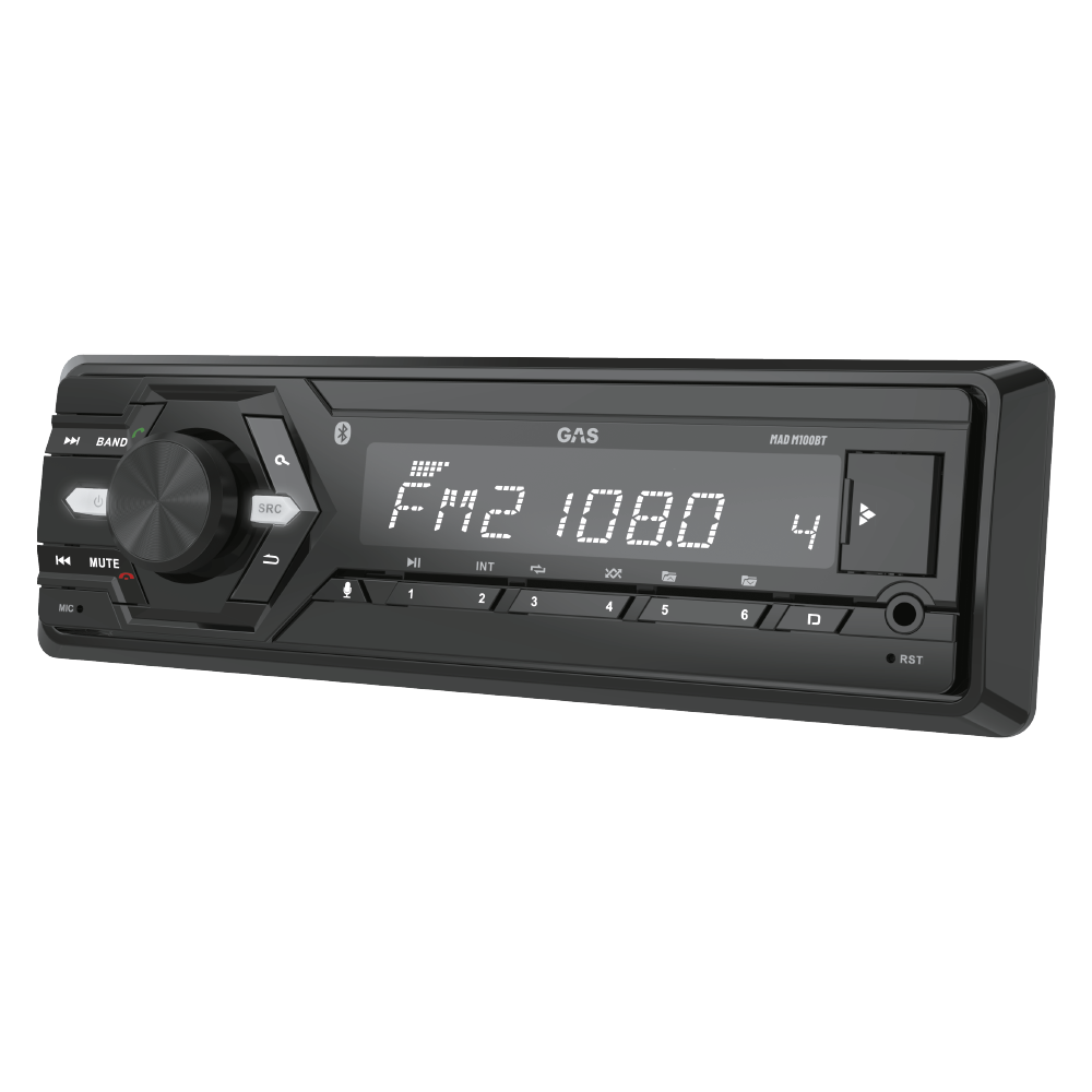 GAS MAD M100BT 1-DIN BT, USB, AUX - 900madm100bt 1 - MAD M100-BT