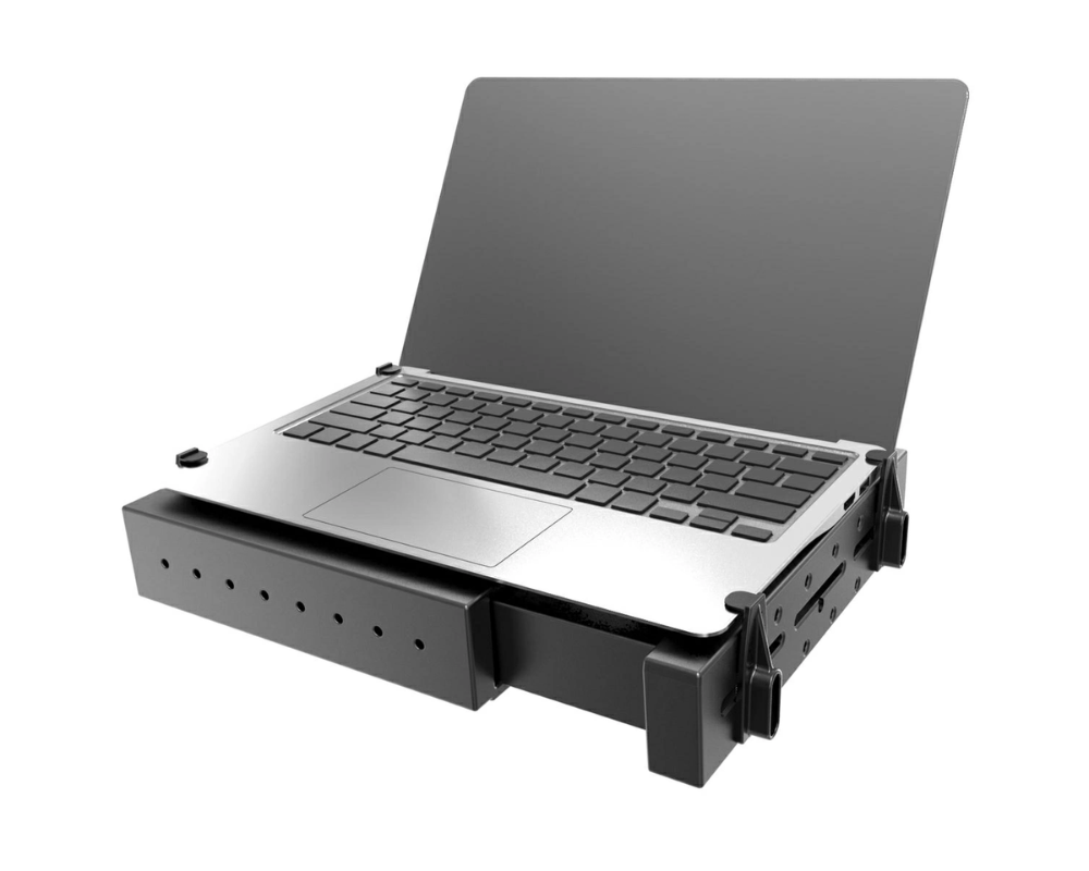 RAM&reg; Tough-Tray&trade; Spring Loaded Laptop Holder with Flat Retaining Arms - 91 - RAM-234-3FL