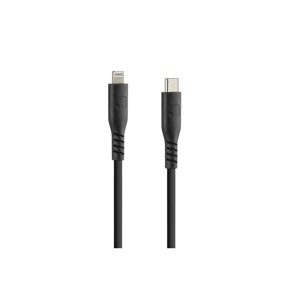 Optiline siliconen laad en synchronisatiekabel USB C -> Apple 8pin - 60cm  met verstevigde hals   - 91784 s 01 - 91784