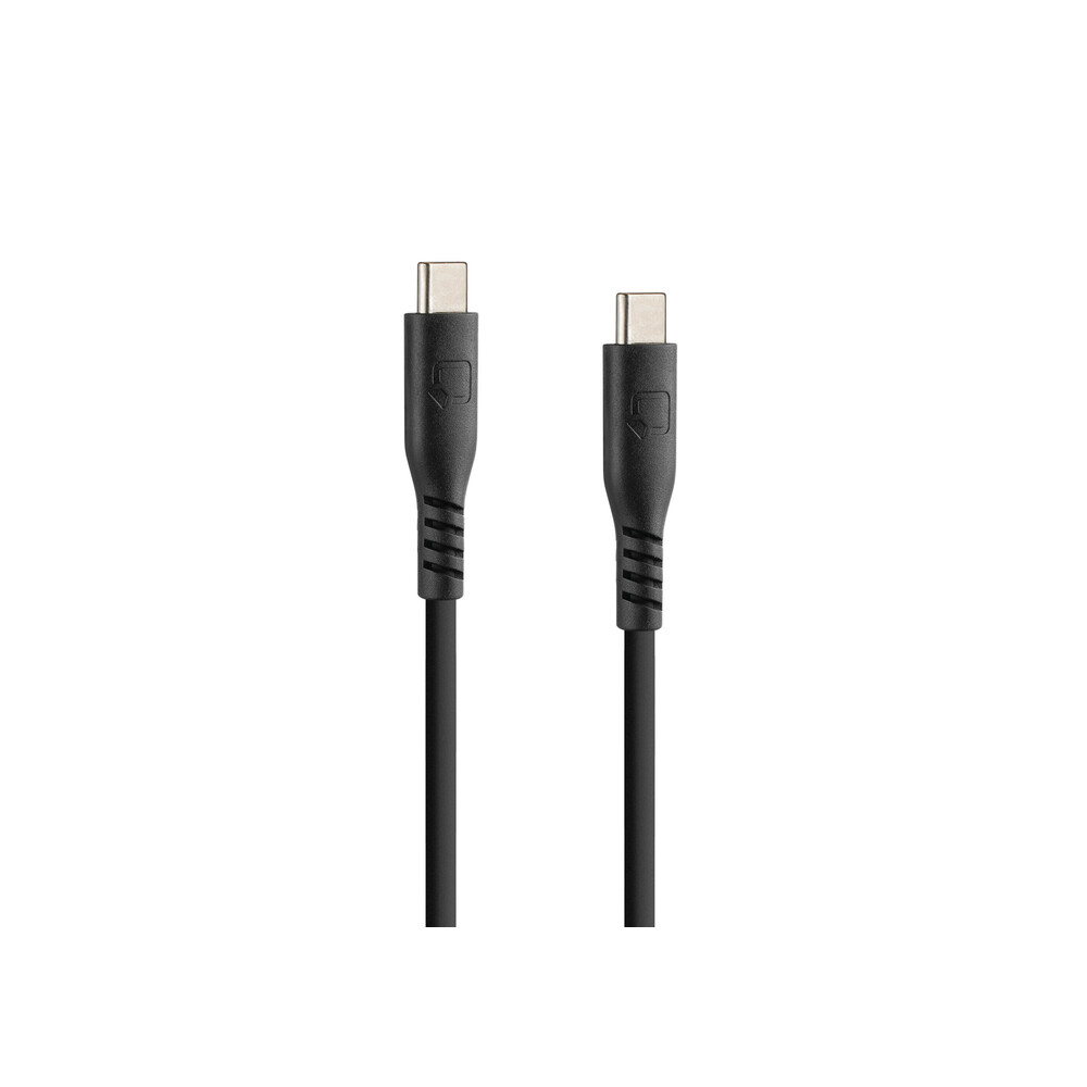 Optiline siliconen laad en synchronisatiekabel USB C -> USB C - 20cm  met verstevigde hals   - 91789 s 01 - 91789