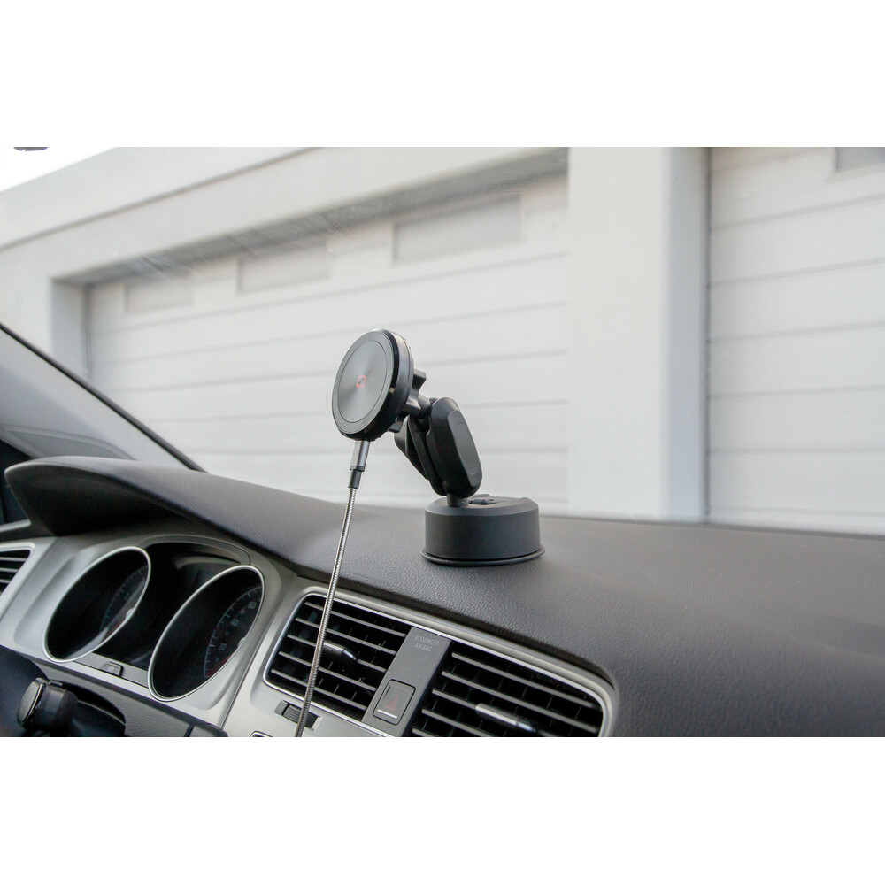 Optiline magnetische telefoonhouder met draadloos laden en zelfklevende zuignap 15W max, MagSafe - 91806 a 01 - 91806