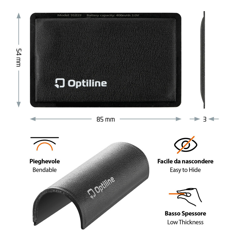 Optiline Opti Tracker Flex, ultradunne opvouwbare zelfklevende zoeker, werkt met Apple "find my"  - 91819 d 01 - 91819