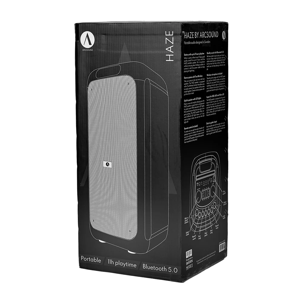 Arcsound HAZE Bluetooth speaker 120W, black - 925haze 7 - 925HAZE