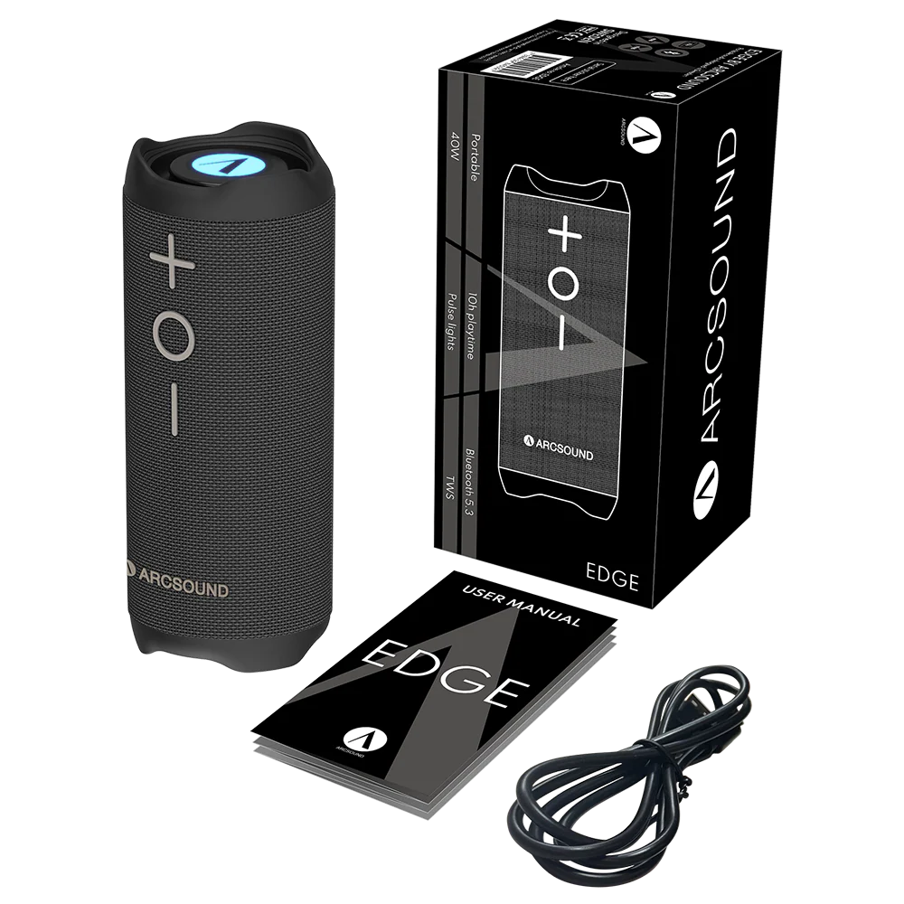 Arcsound EDGE Bluetooth speaker 40W, black - Arcsoundedge 6 - 925EDGEB
