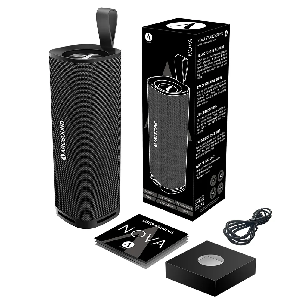 Arcsound NOVA Bluetooth speaker 30W, black - Arcsoundnova 6 - 925NOVAB