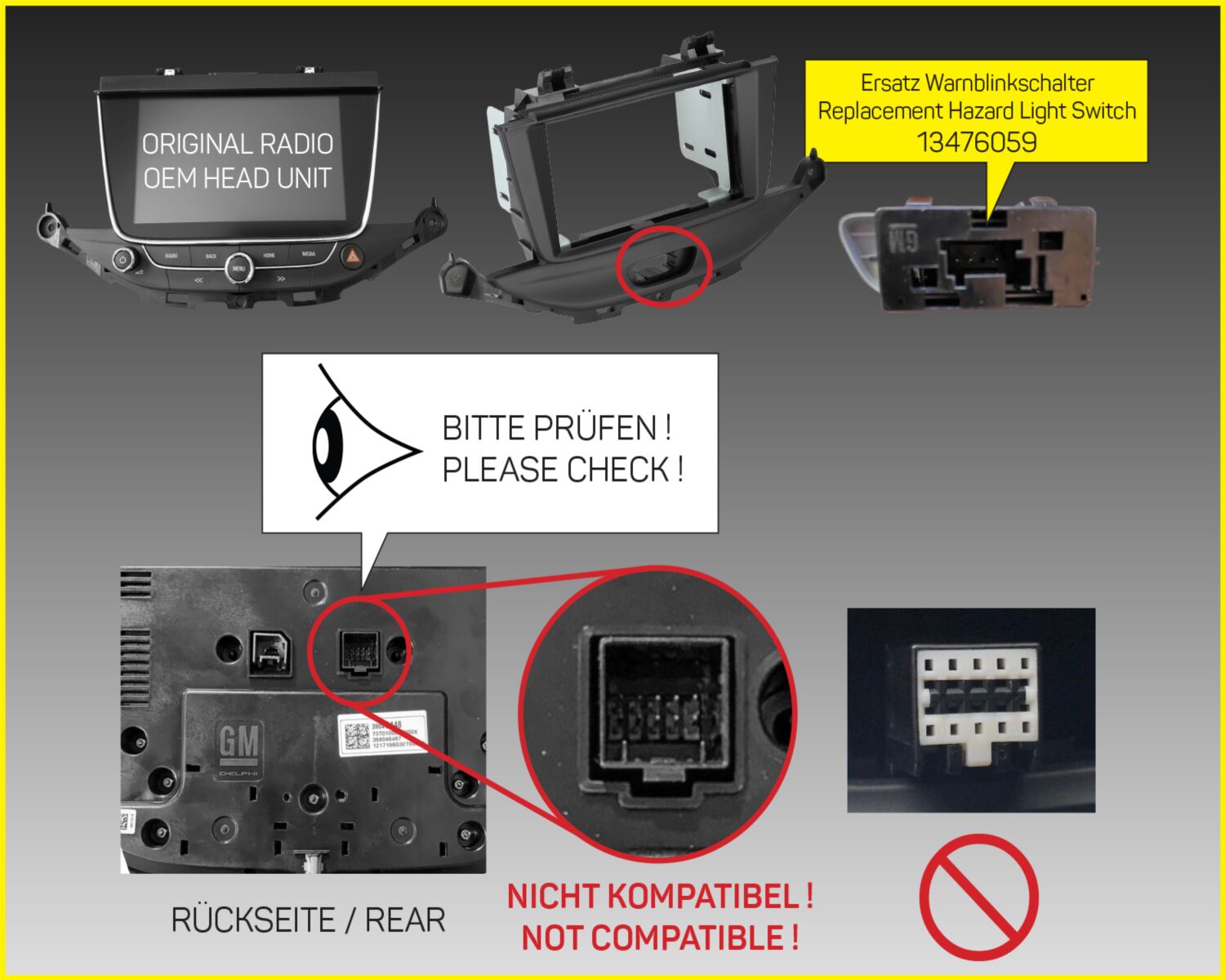 2-DIN Paneel Opel Astra K 2015-2019 Kleur: Zwart - Astra k - 381230-32-1