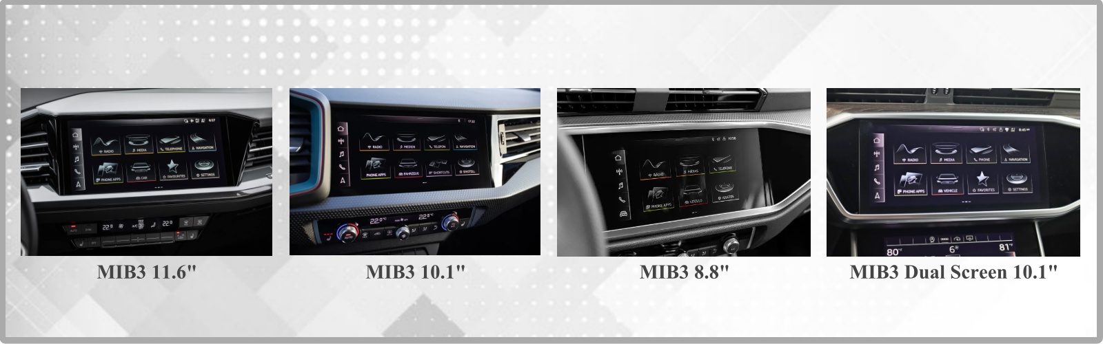 Audi MIB3 10.1" draadloos Apple carplay/Android auto uitbreiding - Audi mib3 2 - WITCP1024