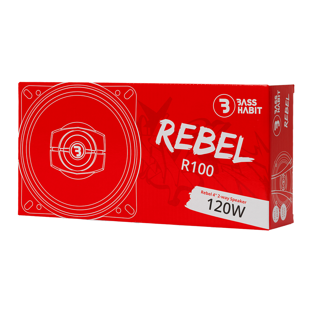 BASS HABIT REBEL 4" 2-way speaker - Bass habit rebel r100 7 - R100