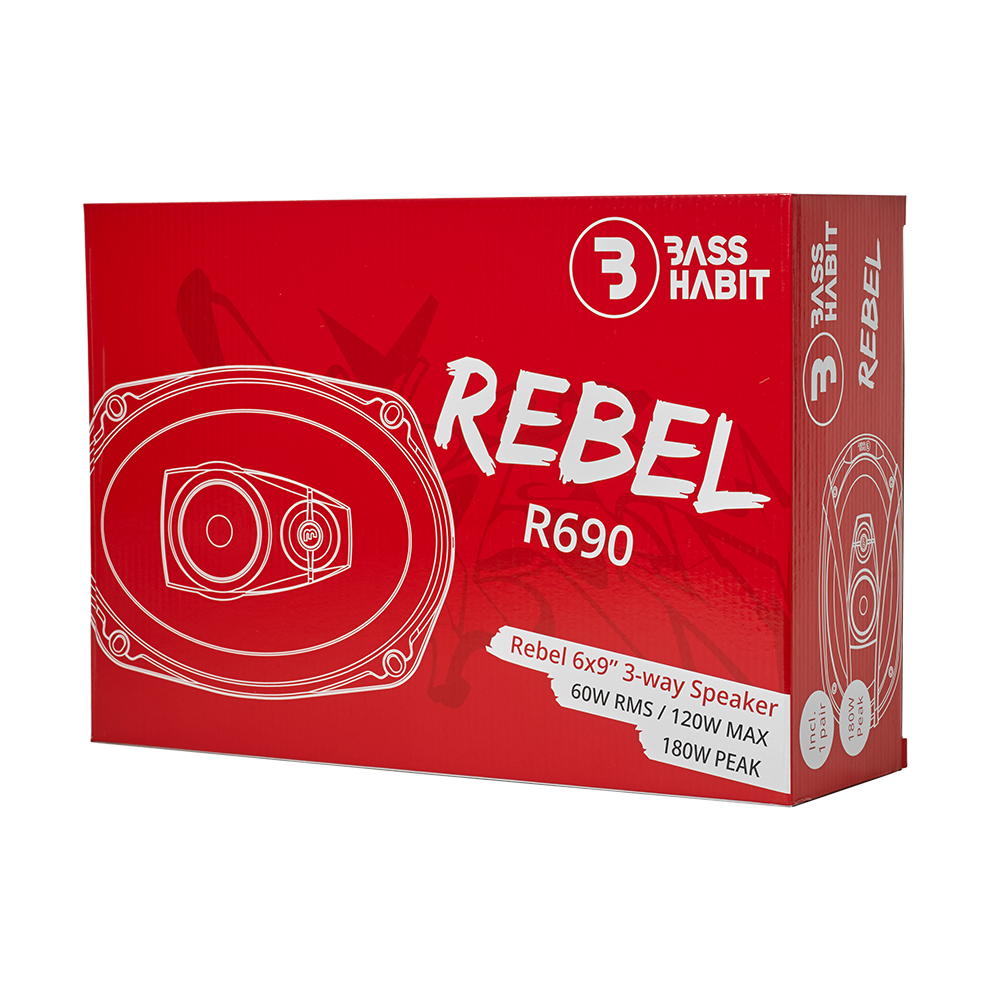 BASS HABIT REBEL 6x9" 3-way speaker' - Basshabit rebel r690 7 - R690