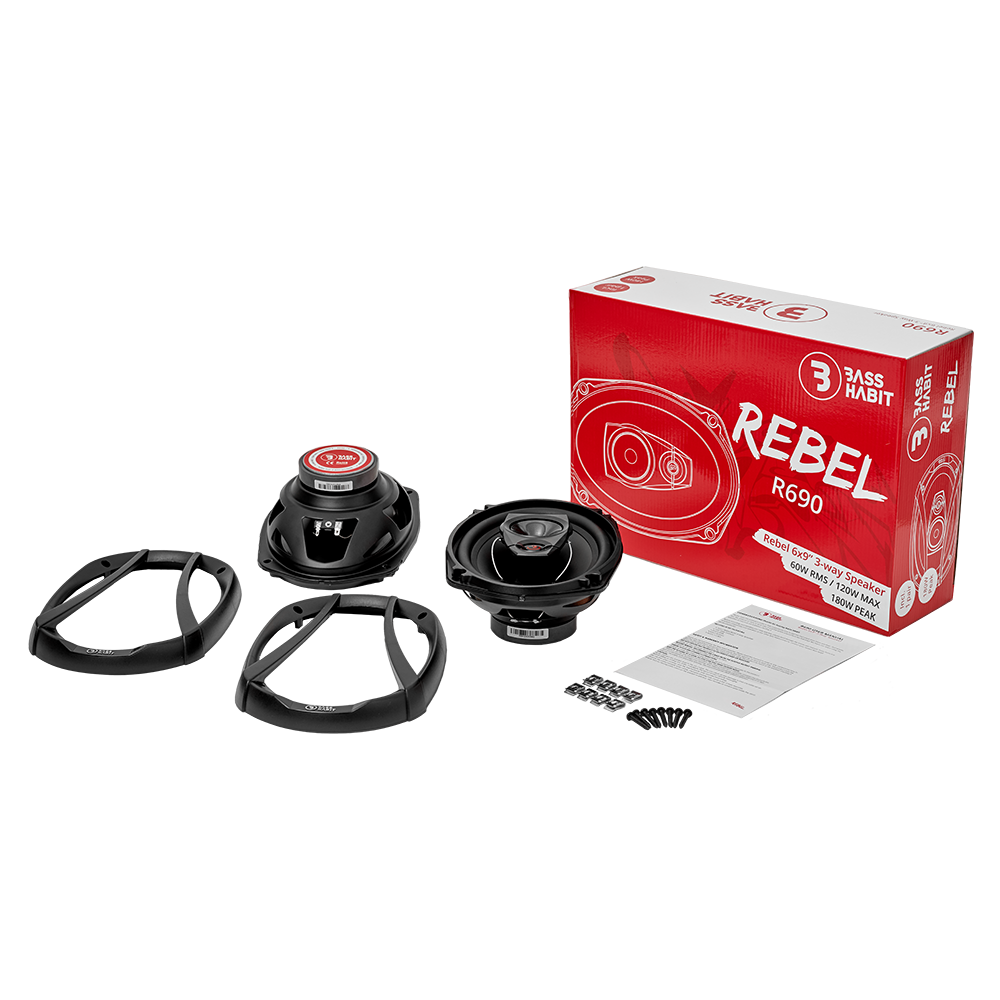 BASS HABIT REBEL 6x9" 3-way speaker' - Basshabit rebel r690 8 - R690