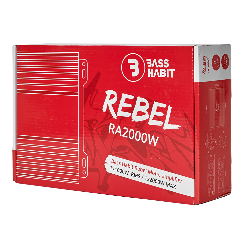 BASS HABIT REBEL Mono amplifier - Basshabit rebel ra2000w 7 - RA2000W 