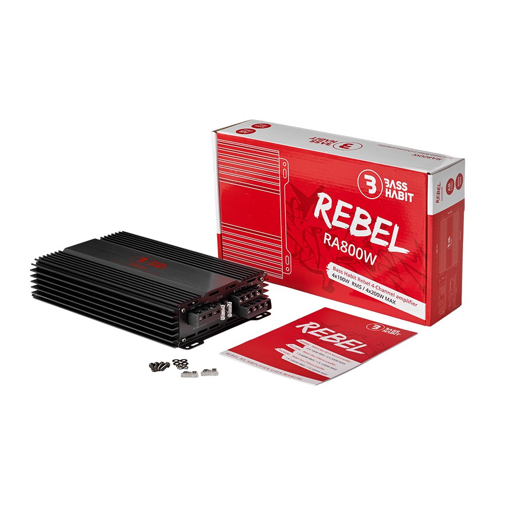 BASS HABIT REBEL 4ch amplifier - Basshabit rebel ra800w 8 - RA800W
