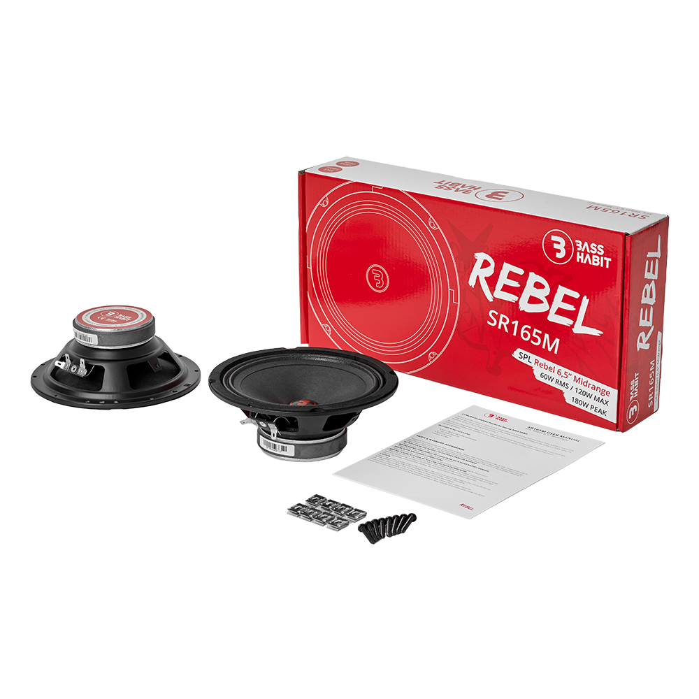 BASS HABIT SPL REBEL 6,5" midrange 4Ohm - Basshabit rebel sr165m 7 - SR165M
