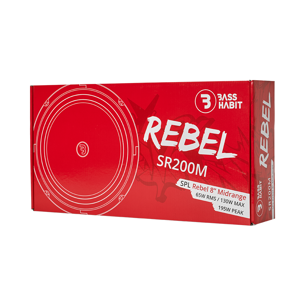 BASS HABIT SPL REBEL 8" midrange 4Ohm - Basshabit rebel sr200m 6 - SR200M
