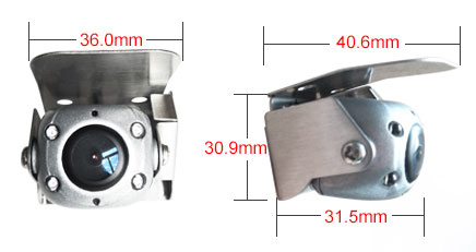 4 pins mini opbouw camera - Cam94 product foto met afmeting - CAM94NA