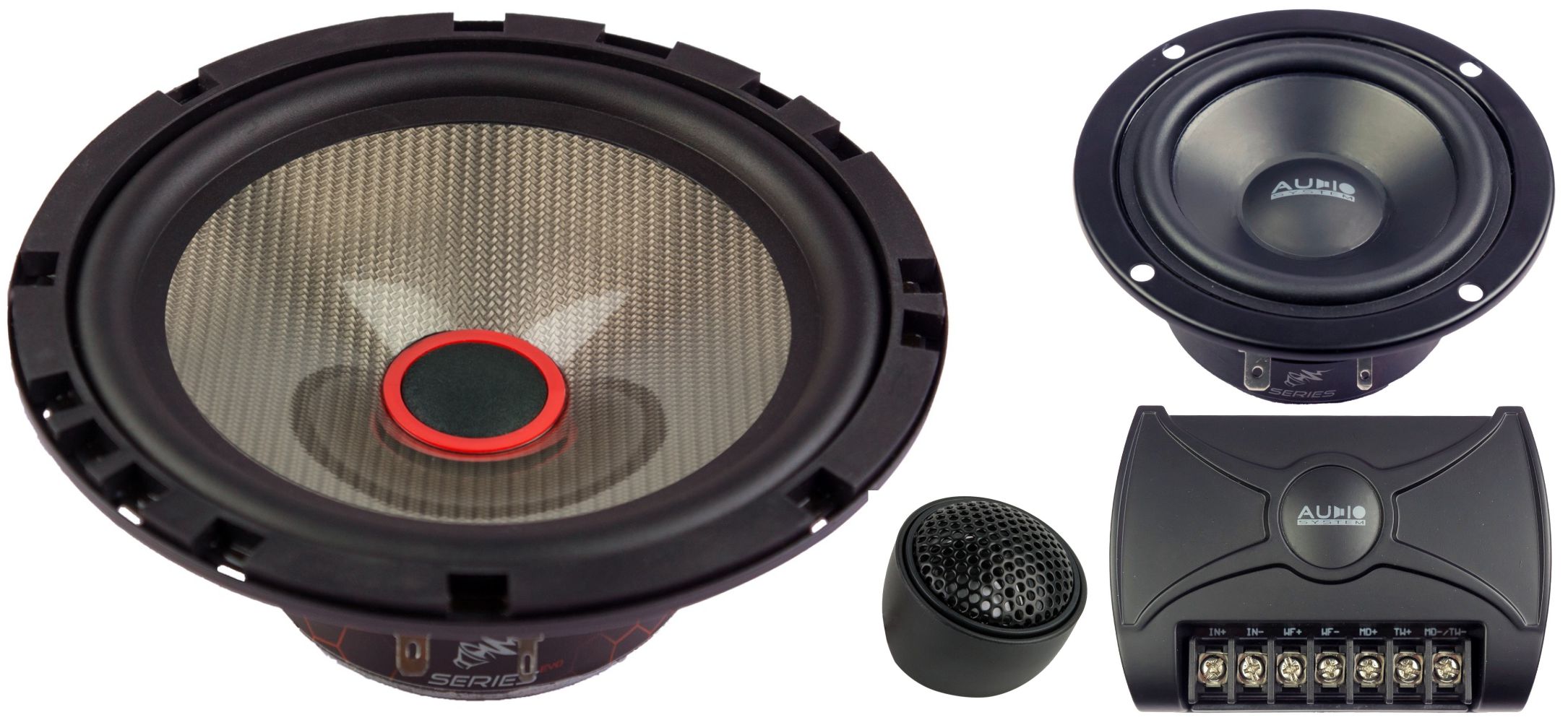 Carbon- Series 165mm 3-weg Composet 2x180/120 watt - Carbon 165 3 - CARBON 165/3