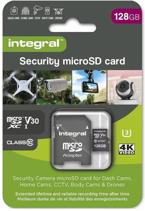 128GB Integral Security Micro SD-kaart (Klasse 10) &ndash; Snelle, veilige opslag - D acc 27821 - D-ACC-27821