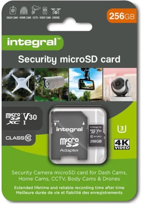 256GB Integral Security Micro SD-kaart (Klasse 10) &ndash; Snelle, veilige opslag - D acc 28335 - D-ACC-28335