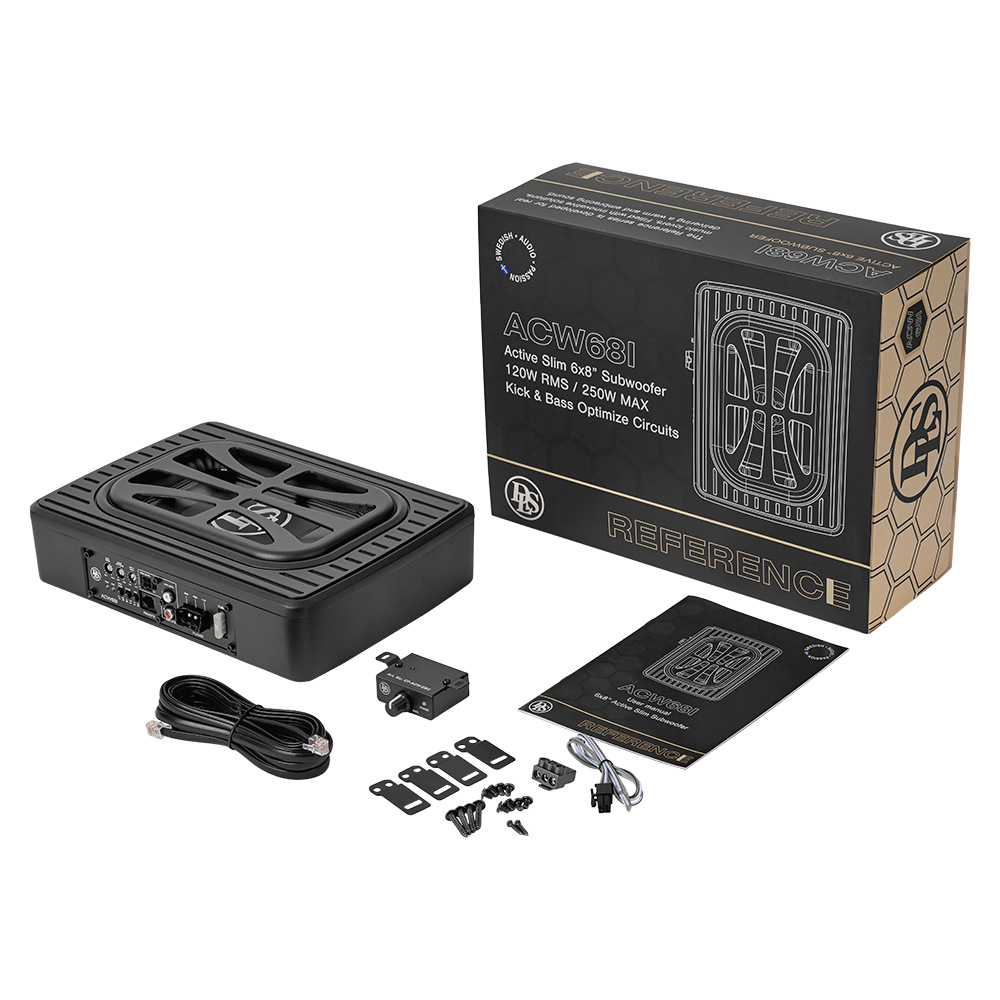 DLS 6x8" versterkte subwoofer ACW68 underseat  - Dls reference acw68i 8 - 610ACW68i