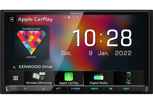 Kenwood DMX 8021DABS-  2DIN 7,0" Inch Multimedia radio Wireles Carplay/Android Auto - Dmx8021dabs front cp - DMX-8021DABS