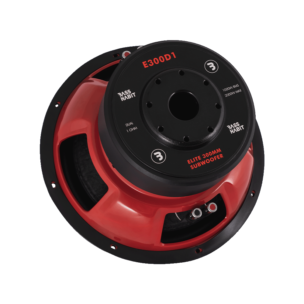 BASS HABIT ELITE Level 1 12" Subwoofer dual 1 Ohm   - E300d1 03 - E300D1