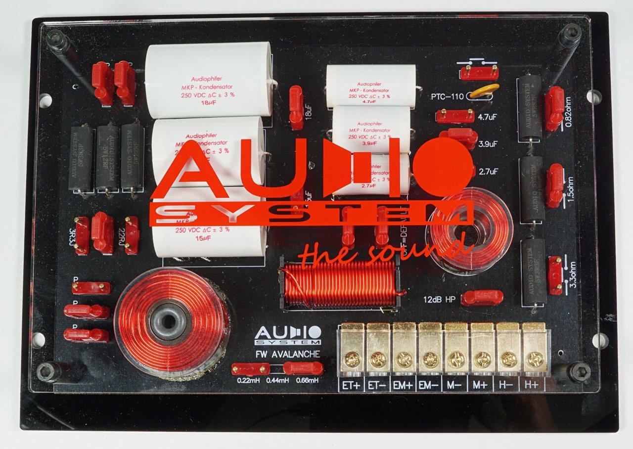 AUDIO SYSTEM Crossover AVALANCHE-SERIES 2-weg ABSOLUTE HIGH END-scheidingsfilter - Fw avalanche frontal neu - FW AVALANCHE