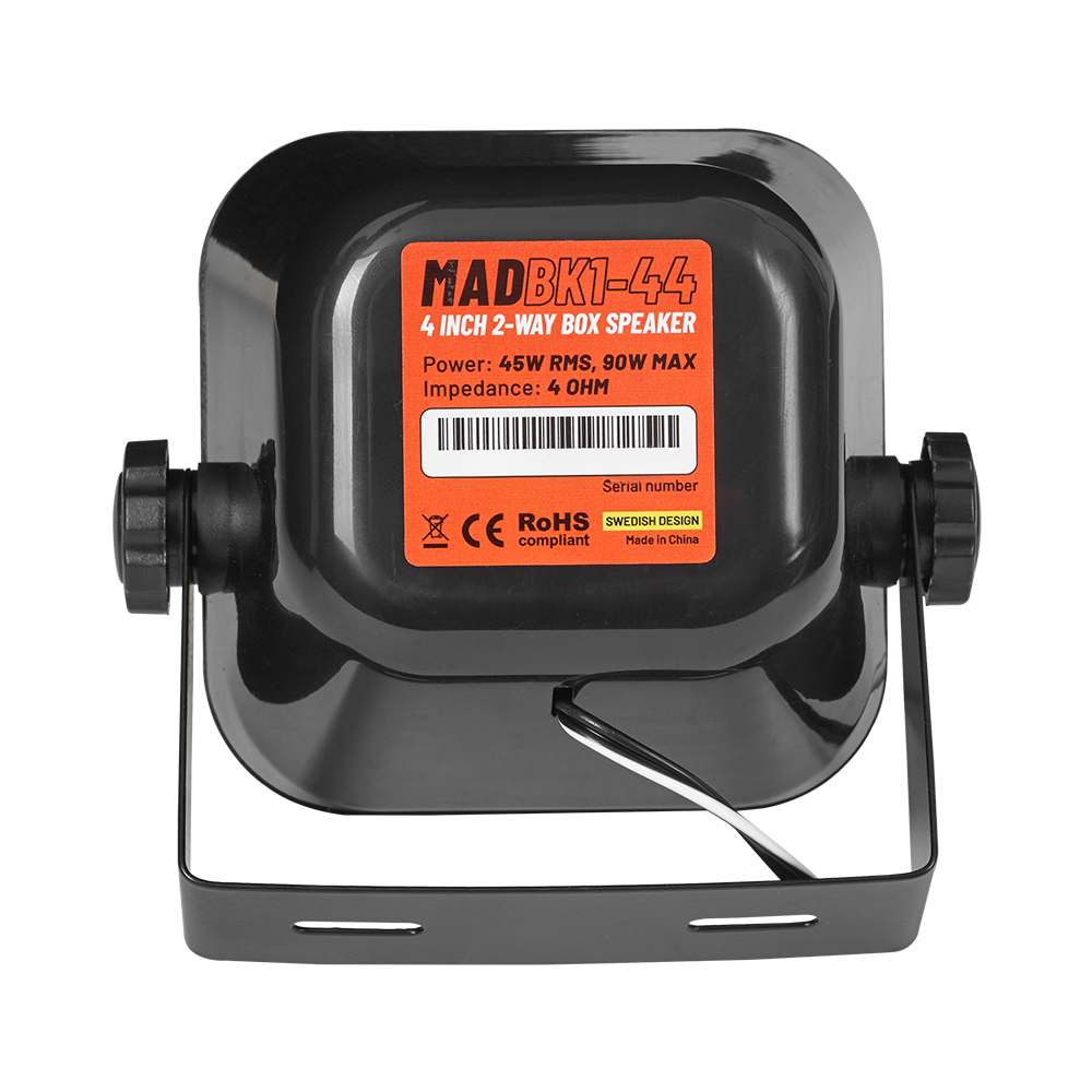 GAS MAD BK1-44 2-way box speaker - black, opbouwspeaker 10cm - Gas mad bk1 44 4 - MAD BK1-44