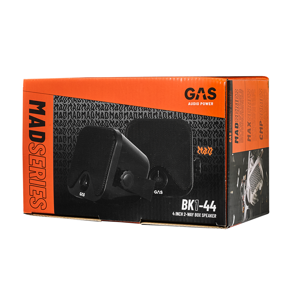 GAS MAD BK1-44 2-way box speaker - black, opbouwspeaker 10cm - Gas mad bk1 44 5 - MAD BK1-44