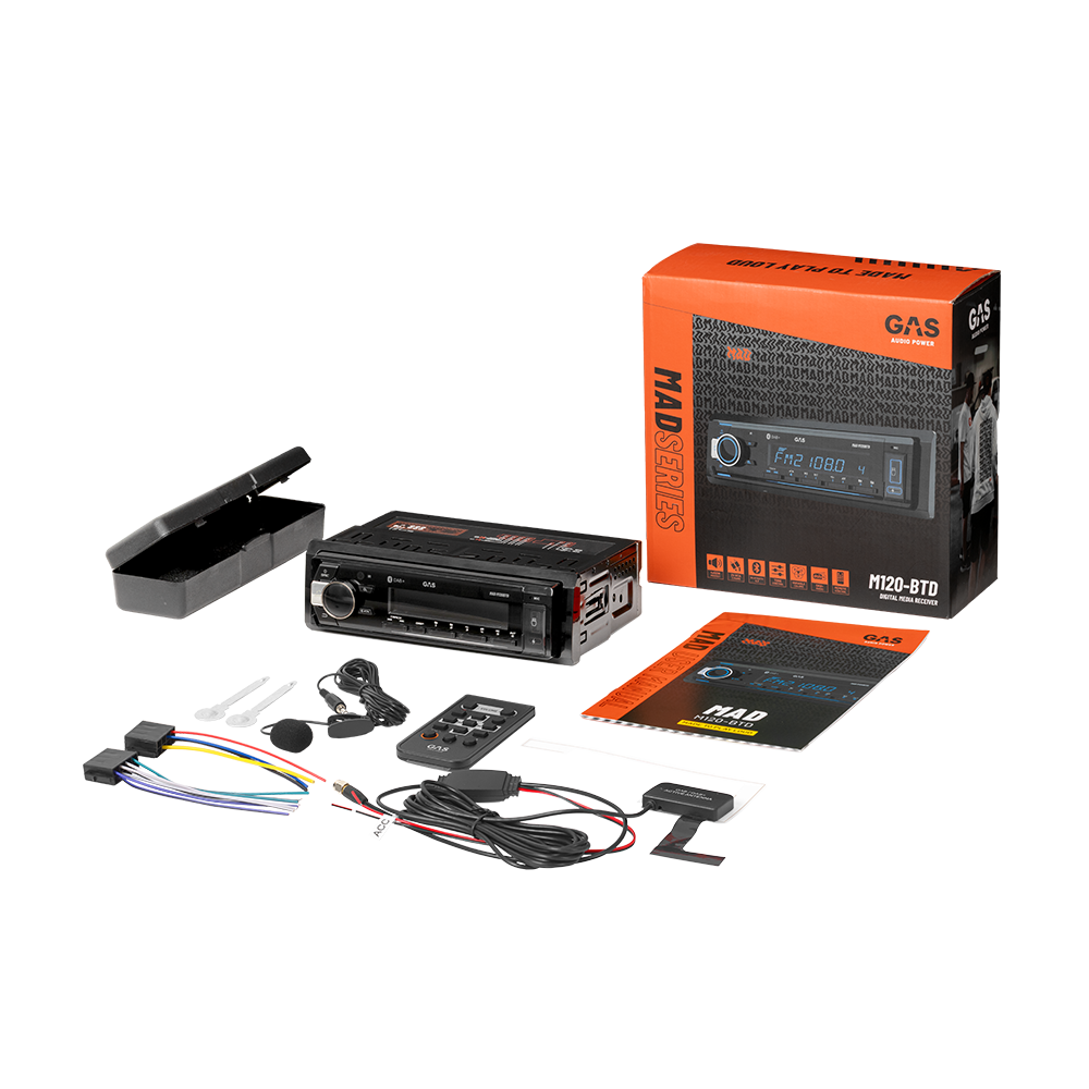 MAD M120BTD 1-DN BT, USB, AUX, DAB - Gas mad m120 btd 8 1 - MAD M120-BTD